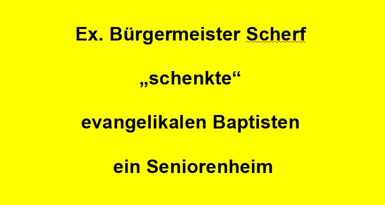 You are currently viewing Scherf  förderte Evangelikale