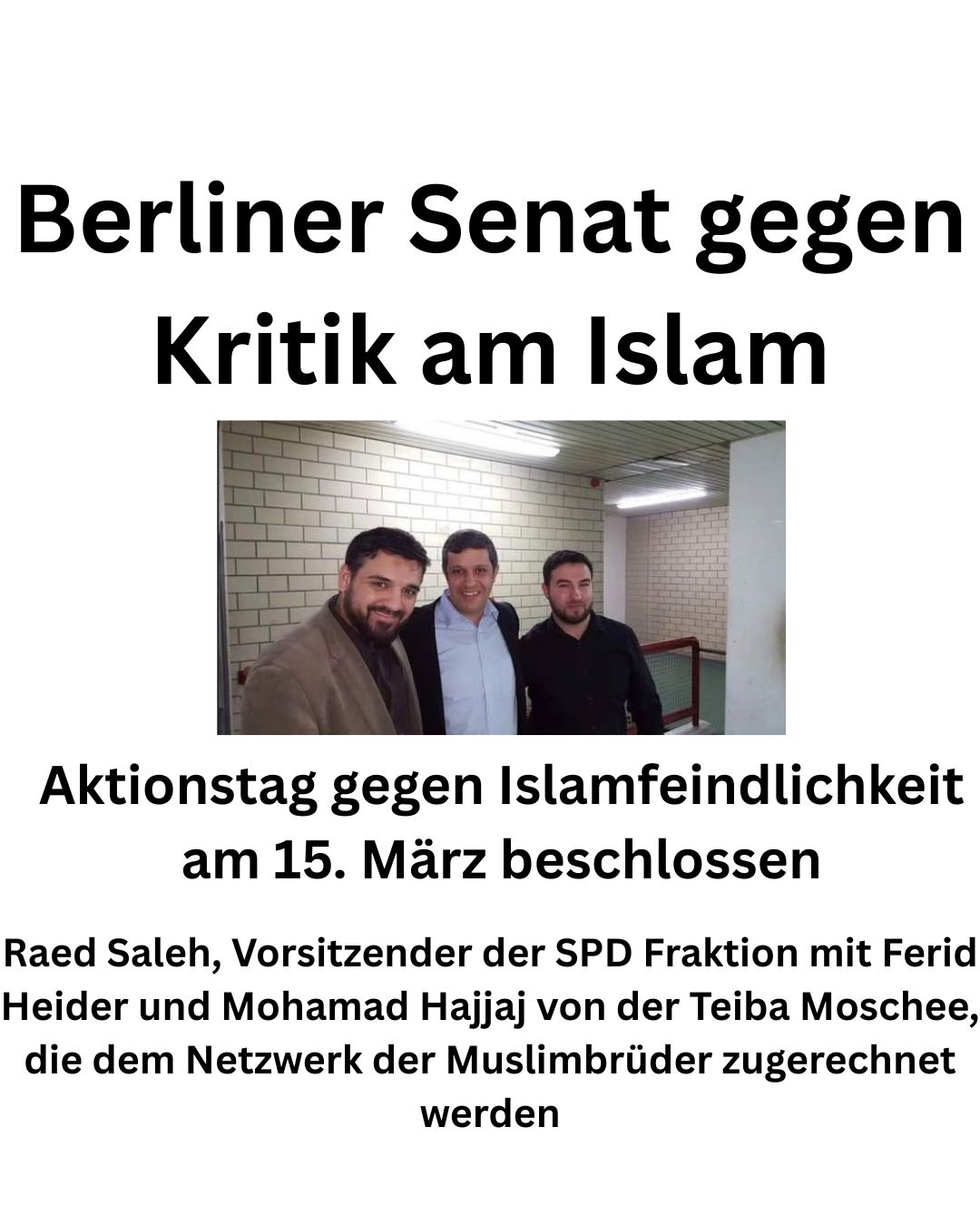 You are currently viewing Berliner Senat: Bahn frei für Islamisten
